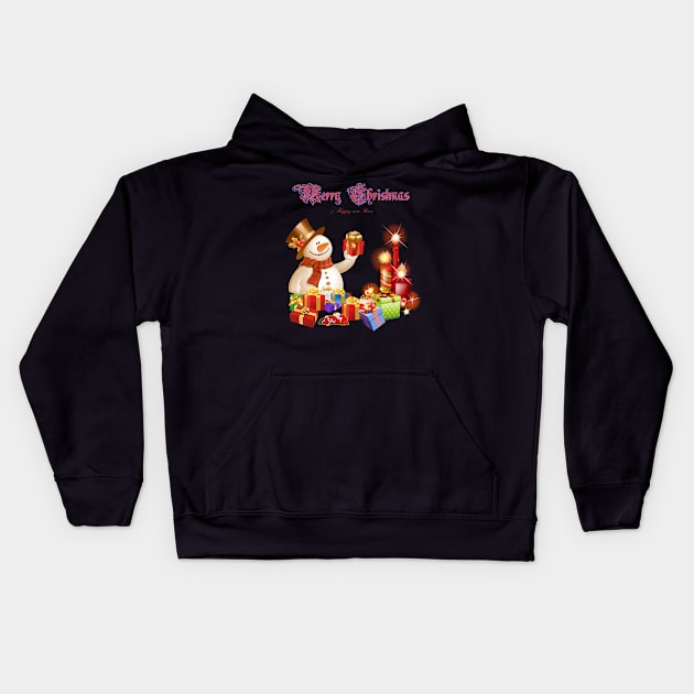 christmas174 Kids Hoodie by dezhta